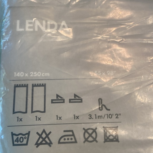 New Ikea Lenda  55 x 98" GOLD  Tab Top Curtains 403.191.76 1 Pair - Picture 2 of 3